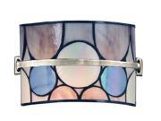 9 Brushed Nickel Pink and Purple Meridian Hand Crafted Glass Wall Sconce