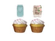 Club Pack of 144 Rustic Wedding Party Decorating Cupcake Dessert Toppers 5