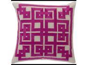 20 Magenta and Tan Alemeda Decorative Throw Pillow