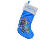 18.5 Disney Frozen Anna Elsa and Olaf Blue and White Christmas Stocking