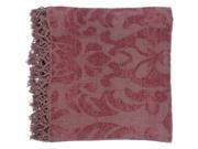 50 x 70 Floral Scroll Red Viscose Throw Blanket
