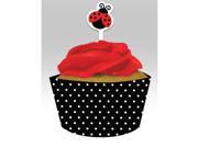 Club Pack of 144 Ladyby Fancy Cupcake Wrapper Baking Cups with Picks