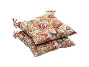 Pack of 2 Eco Friendly Recycled Tropical Floral Tufted Outdoor Seat Cushions 19