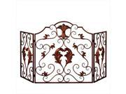 32.25 Antique Style Gold Leaf and Vine Fireplace Screen