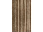 2 x 3 Writer s Coffeehouse Latte Brown and Mocha Striped Hand Woven Area Throw Rug
