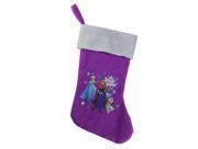 17.5 Disney Frozen Elsa Anna and Olaf Snow Queen Purple Christmas Stocking