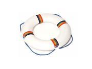 21 White and Multicolored Swimming Pool Summer Safety Ring Buoy