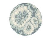 8 Hummingbird Haven Sprout Green and Dolphin Gray Hand Tufted Round Area Throw Rug