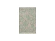 9 x 13 Pompus Evanescent Emerald Green and Dove Gray Hand Knotted Wool Area Throw Rug