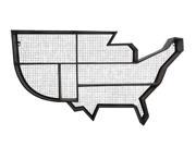 42 Spirit of Americana United States Map Mesh Iron Hanging Wall Shelf
