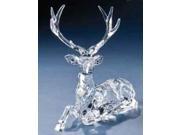 Icy Crystal Seated Reindeer Christmas Figure with Detachable Magnetic Antlers 8