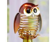 6 Deoorative Spring Wrought Iron Owl Figurine Wine Bottle Stopper