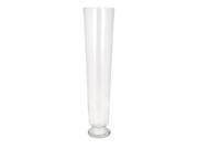 31.5 Large Mckenzie Clear Transparent Pilsner Shaped Glass Flower Vase