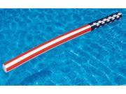 72 Red White and Blue Patriotic Stars and Stripes Inflatable Swimming Pool Doodle Float Toy