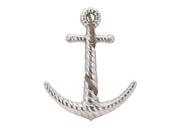 31 Life is Great by the Sea Giant Silver Aluminum Ship Anchor Wall Art Decor