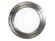 30 Matteo Urban Silver Round Mirror with Exposed Nail Heads on a Wood Frame
