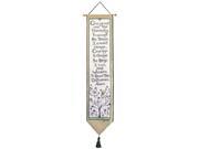 Inspirational Serenity Prayer Floral Tapestry Bell Pull 9 x 41