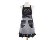 28 Black and White Curl up and Dye Adjustable Chef s Apron