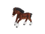 Pack of 2 Life like Handcrafted Extra Soft Plush Clydesdale Horse Stuffed Animals 19.75