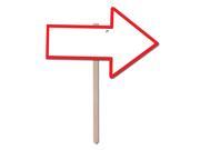 Pack of 6 Blank White Arrow Yard Sign with Red Border Decorations 15.25