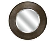40 Oversized Modern Windsor Dark Bronze Finish Round Beveled Wall Mirror