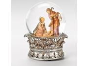 6 Fontanini Musical Holy Family Christmas Nativity Snow Globe Glitterdome