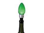 5 Battery Operated Green Beaded Slow Blink Lighted Light Bulb Christmas Wine Bottle Stopper
