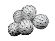 6 December Diamonds White and Silver Shatterproof Christmas Ball Ornaments 3.75