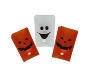Set of 3 Flickering Light Pumpkin and Ghost Halloween Luminary Pathway Markers
