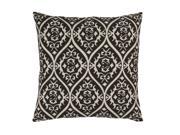 18 Heavenly Hourglass Black Olive and Timberwolf Gray Decorative Throw Pillow