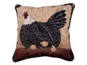 Mr. Rooster Chicken Baby Chicks Warren Kimble Throw Pillow 17 x 17
