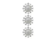 9 Winter Light White Glitter Snowflakes Pendant Christmas Ornament