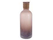 Pack of 3 Handblown Lavender Frosted Glass with Twine Vases 12.25