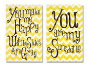 Pack of 8 Yellow Wood You Are My Sunshine... Plaques 9.5 x 15