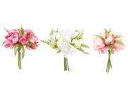 Club Pack of 12 Decorative Artificial Pink and White Peony Bouquet 9