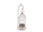 Pack of 6 Hanging Bird Cage with Stand and a White Bird on the Top 13
