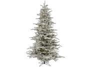 8.5 Pre Lit Flocked Sierra Fir Artificial Christmas Tree Warm White LED Lights