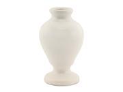 Pack of 8 White Crackle Finish Decorative Table Top Ceramic Flower Vases 6.5