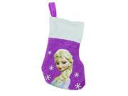 8.5 Purple and White Disney Frozen Elsa Mini Christmas Stocking