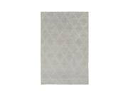 6 x 9 Jolted Divide Wool Gray and French Beige White Hand Knotted Area Throw Rug