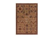 8 x 10 Floral Heat Burgundy Red and Beige Area Throw Rug
