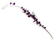 Sugared Fruit Purple Silk Floral Craft Spray with Glitter Accents 33