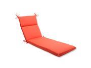 72.5 Summer Melon Orange Outdoor Patio Chaise Lounge Cushion
