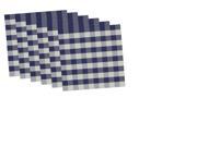 Set of 6 Decorative Nautical Blue and White Checkers Table Placemat