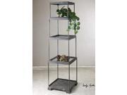 71 Distressed Bronze Metal Stacked Cubes Decorative Etagere Display Shelf