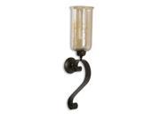 30 Hand Forged Antiqued Bronze Candle Holder Wall Sconce with Candle