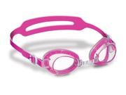 6 Water Sports Pink Jelly Goggles with Clear Case Swimming Pool Accessory for Kids Age 4 Years