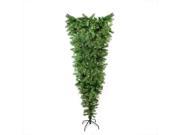 5.5 x 38 Pre Lit Upside Down Spruce Artificial Christmas Tree Clear Dura Lights