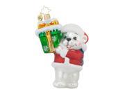 Christopher Radko Glass Arctic Delivery Polar Bear Christmas Ornament 1017737