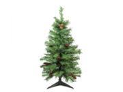 3 x 22 Dakota Red Pine Full Artificial Christmas Tree with Pine Cones Unlit